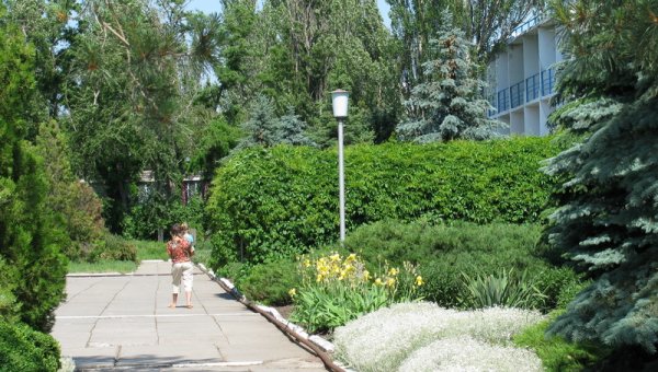 Зеленые насаждения пансионата Радуга.