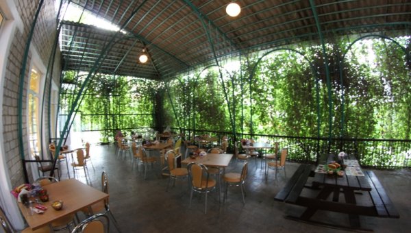 Терраса столовой пансионата Радуга