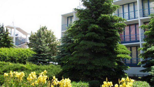 Вид второго корпуса пансионата Радуга.